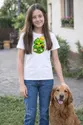 Koszulka z koniczyną dla dziewczynki biała słodki kawaii, zdjęcie 7