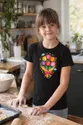 Koszulka z tulipanem dla dziewczynki czarna papierowa wycinanka, zdjęcie 8