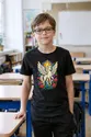 Koszulka dziecięca z pegazem dla chłopca czarna styl witrażowy, zdjęcie 7