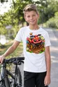 Koszulka z quadem dla chłopca biała słodki styl kawaii, zdjęcie 8