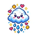 Koszulka z chmurką pixel art dla chłopca biała w stylu gier, zdjęcie 2