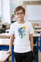 Koszulka z tornadem jak naklejka dla chłopca biała gruby kontur, zdjęcie 4