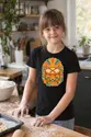 Koszulka z bębnem w stylu retro dla dziewczynki czarna klimat lat 70, zdjęcie 8