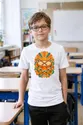 Koszulka z bębnem w stylu retro dla chłopca biała klimat lat 70, zdjęcie 5