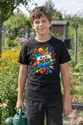Koszulka z kasetą magnetofonową dla chłopca czarna geometryczne kształty, zdjęcie 8