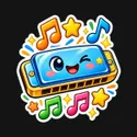 Koszulka z harmonijką muzyczną dla chłopca czarna efekt naklejki, zdjęcie 2