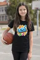 Koszulka z harmonijką muzyczną dla dziewczynki czarna naklejka, zdjęcie 4