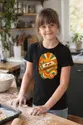 Koszulka z harmonijką dla dziewczynki czarna retro lata 70, zdjęcie 6