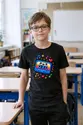 Koszulka z pixelową kasetą dla chłopca czarna retro gry, zdjęcie 3