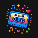 Koszulka z pixelową kasetą dla dziewczynki czarna retro gry, zdjęcie 2