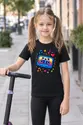 Koszulka z pixelową kasetą dla dziewczynki czarna retro gry, zdjęcie 4