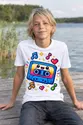 Koszulka z pixelową kasetą dla chłopca biała retro gry, zdjęcie 6