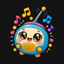 Koszulka z radiem dla dziewczynki czarna słodki kawaii, zdjęcie 2