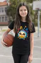 Koszulka z radiem dla dziewczynki czarna słodki kawaii, zdjęcie 5
