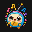 Koszulka z radiem dla dziewczynki czarna słodki kawaii, zdjęcie 2