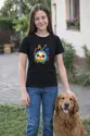 Koszulka z radiem dla dziewczynki czarna słodki kawaii, zdjęcie 3