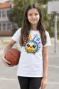 Koszulka z radiem dla dziewczynki biała słodki kawaii, zdjęcie 8