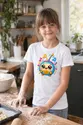 Koszulka z radiem dla dziewczynki biała słodki kawaii, zdjęcie 3