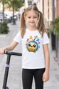 Koszulka z radiem dla dziewczynki biała słodki kawaii, zdjęcie 6