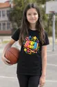 Koszulka z ksylofonem dla dziewczynki czarna styl kawaii, zdjęcie 4