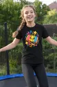 Koszulka z ksylofonem dla dziewczynki czarna styl kawaii, zdjęcie 5