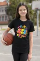Koszulka z ksylofonem dla dziewczynki czarna styl kawaii, zdjęcie 7