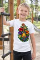 Koszulka z kolorowym ukulele dla chłopca biała witrażowe kolory, zdjęcie 4