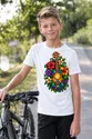 Koszulka z kolorowym ukulele dla chłopca biała witrażowe kolory, zdjęcie 6