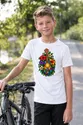 Koszulka z kolorowym ukulele dla chłopca biała witrażowe kolory, zdjęcie 6