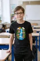 Koszulka z wodospadem dla chłopca czarna efekt papierowej wycinanki, zdjęcie 6