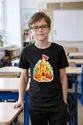 Koszulka z zamkiem z piasku z krabikiem dla chłopca czarna błyszcząca, zdjęcie 4