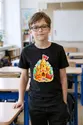Koszulka z zamkiem z piasku z krabikiem dla chłopca czarna błyszcząca, zdjęcie 4