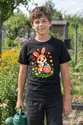 Koszulka z pixelowym królikiem dla chłopca czarna pixel art, zdjęcie 7