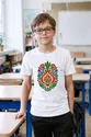 Koszulka z cebulą ludowa dla chłopca biała ludowa wycinanka, zdjęcie 3