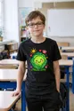 Koszulka z kapustą rysowaną dla chłopca czarna rysunek kredkami, zdjęcie 8