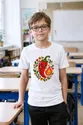 Koszulka z papryczką haft dla chłopca biała wygląd ręcznego haftu, zdjęcie 4