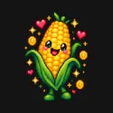 Koszulka z kukurydzą pixel art dla chłopca czarna w stylu gry, zdjęcie 2