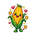 Koszulka z kukurydzą pixel art dla chłopca biała w stylu gry, zdjęcie 2