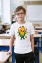 Koszulka z kukurydzą pixel art dla chłopca biała w stylu gry, zdjęcie 8
