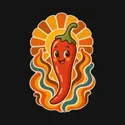 Koszulka z papryczką chili retro dla chłopca czarna klimat lat 70, zdjęcie 2