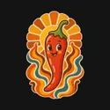 Koszulka z papryczką chili retro dla chłopca czarna klimat lat 70, zdjęcie 2