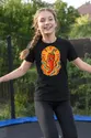 Koszulka z papryczką chili retro dla dziewczynki czarna lata 70, zdjęcie 3