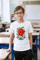 Koszulka z papryką dla chłopca biała wesoła bajkowa papryka, zdjęcie 4