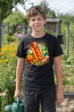 Koszulka z hot dogiem odznaka dla chłopca czarna okrągła scena, zdjęcie 8