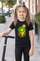 Koszulka z sałatą dla dziewczynki czarna słodki kawaii z pomidorkami, zdjęcie 7