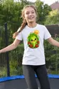Koszulka z sałatą dla dziewczynki biała słodki kawaii z pomidorkami, zdjęcie 4