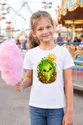 Koszulka z sałatą dla dziewczynki biała słodki kawaii z pomidorkami, zdjęcie 6