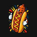 Koszulka z hot dogiem dla chłopca czarna komiksowe kontury, zdjęcie 2