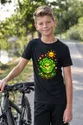 Koszulka z sałatą dla dziecka dla chłopca czarna pixel art z grządką, zdjęcie 8