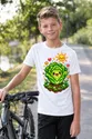 Koszulka z sałatą dla dziecka dla chłopca biała pixel art z grządką, zdjęcie 8